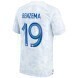 2022 World Cup France Away Soccer Jersey - No.19 Benzema