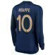 2022 World Cup France Home Soccer Jersey Long - No.10 Mbappe