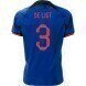 2022 World Cup Netherlands Away Soccer Jersey - No.3 De Ligt