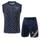 2022-2023 Jordan Pair PSG Training Vest & Shorts - Royal Blue