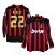 Kaká #22 AC Milan 2006-07 Rétro Domicile Maillot Long - Ligue