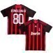 Ronaldionho #80 AC Milan 2008-09 Rétro Domicile Maillot