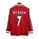 1998-99 Manchester United Rétro Domicile Maillot Long - Beckham 7