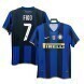 Figo #7 Inter Milan 2008-09 Retrò Domicile Maillot - UCL