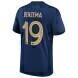 2022 World Cup France Home Soccer Jersey - No.19 Benzema