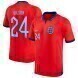 2022 World Cup England Away Soccer Jersey - No.24 Wilson