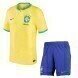 2022 World Cup Kids Brazil Away Soccer Jersey - Kit