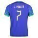 2022 World Cup Brazil Away Soccer Jersey - No.7 L. Paquetá