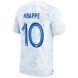 2022 World Cup France Away Soccer Jersey - No.10 Mbappe