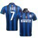 Figo #7 Inter Milan 2007-08 Retrò Domicile Maillot