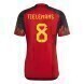 2022 World Cup Belgium Home Soccer Jersey - No.8 Tielemans