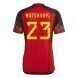 2022 World Cup Belgium Home Soccer Jersey - No.23 Batshuayi