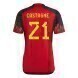 2022 World Cup Belgium Home Soccer Jersey - No.23 Castagne