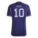 2022 World Cup Argentina Away Soccer Jersey - No.10 Messi,