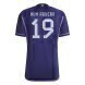 2022 World Cup Argentina Away Soccer Jersey - No.19 Kun Aguero,