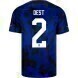 2022 World Cup USA Away Soccer Jersey - No.2 Dest